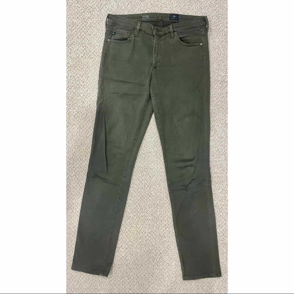 AG The Prima Mid-Rise Cigarette Pant Jean Olive Green